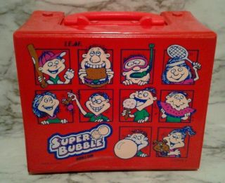 Vntg Leaf Rare Red Vinyl Bubble Gum Lunchbox Advertising Promo Mail Away