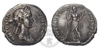 AR DENARIUS ANTONIA,  MOTHER OF CLAUDIUS,  ROMAN EMPIRE 41AD SILVER NOVELTY STRIKE 3