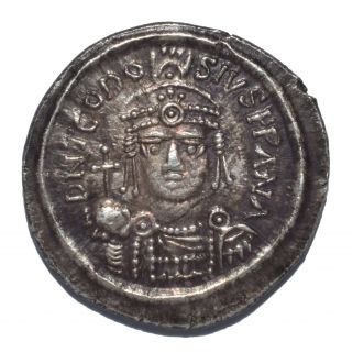 Silver Interpretation Of Byzantine Av Solidus Theodosius 592 Ad Maurice Tiberius