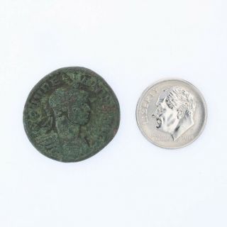 Ancient Roman Empire Coin 270275 AD Aurelian Copper Emperor Empress 3