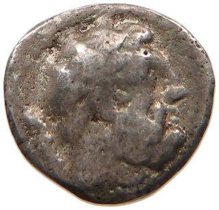 Ancient Greece Silver Head Eagle / Figure 12mm 1.  3g T88 163