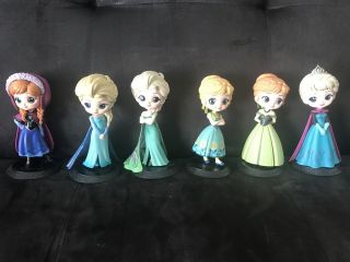 Banpresto Q Posket Disney Frozen Elsa,  Anna Figure Set Of 6