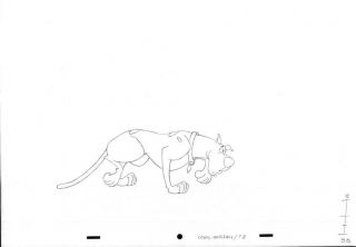 Animation Art Cel Production Drawing Great Dane Scooby Doo 21