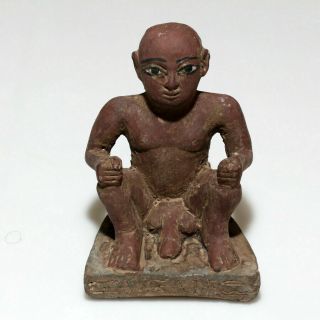 A Very Rare Ancient Egyptian Stone Colored Statue Idol Circa 100 - 200 Ad