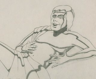 Heavy Metal Production Drawing Cel 1981 Den - Ard Monologuing.