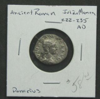222 - 235 Ad Julia Mamea Ancient Roman Coin.  Denarius.  Desirable.  (420198)