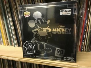 Funko Pop 3 Pack & Shirt Mickey Mouse Disney 90 Years Size Xl Steamboat Willie