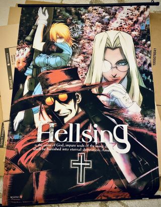 Hellsing 30x45 In Fabric Poster Autographed By Kouta Hirano Anime Expo 2005