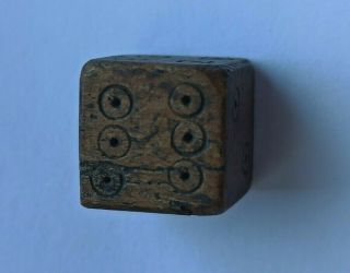 Very Rare Ancient Roman Carved Gaming Piece Astragalus Top 200 - 300 Ad