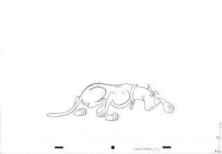 Animation Art Cel Production Drawing Great Dane Scooby Doo 16