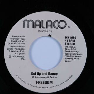 Modern Soul Funk 45 Freedom Get Up And Dance Malaco Vg,  Hear