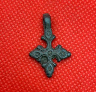 Ancient Bronze Cross 9th To The Mid - 13th Century Kievan Rus