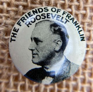 1936 THE FRIENDS OF FRANKLIN ROOSEVELT Portrait LOOKING LEFT 3/4 