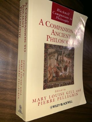 Blackwell To Philosophy:companion Ancient Philosophy By Gill,  Pellegrin 2009