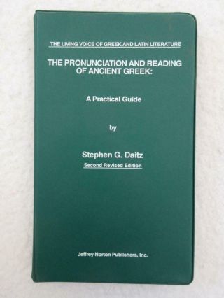 Stephen Daitz Pronunciation & Reading Of Ancient Greek 2nd Ed 2 Audio Cassettes