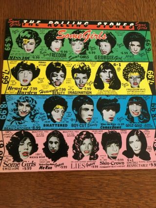 Rolling Stones Some Girls Lp First Pressing 1978 Cover And Inner Sleeve