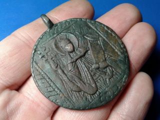 PENDANT Ancient Bronze Religious Medallion. 2