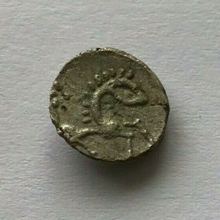 Ancient Celtic Uncertain Silver Ar Obol 2nd Century Bc - E419