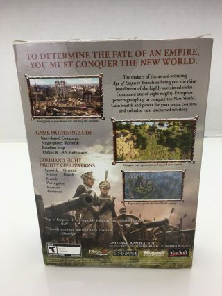 Age Of Empires 3 III MAC DVD manage ancient empire world battle strategy game 2