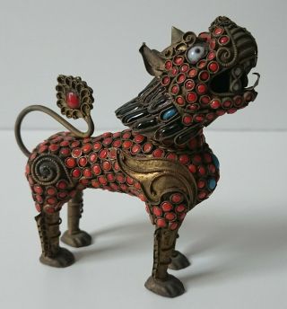 Ancienne Statuette Chien Chinois Asiatique Ancient Asian Chinese Dog Statuette