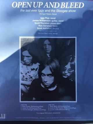 IGGY POP AND THE STOOGES METALLIC VINYL KO POSTER RSD 2016 RECORD STORE DAY PUNK 2
