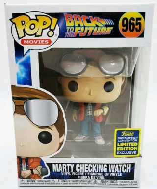 Funko Pop Marty Checking Watch Back To The Future 2020 Sdcc Shared Exc Confirmed