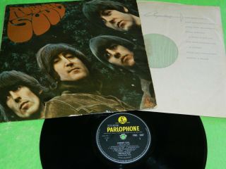 The Beatles : Rubber Soul - 1965 2nd Press - 5 Uk Y/b Mono Lp Gd 208j
