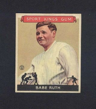 1933 Goudey Sport Kings 2 Babe Ruth an authentic,  vintage card 2