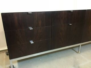 VINTAGE FLORENCE KNOLL ROSEWOOD & CALACATTA MARBLE TOP CREDENZA 1960 ' S - 3