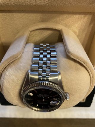 Rolex Datejust 1601 Certified Vintage Watch White Gold Fluted Bezel 36mm 2