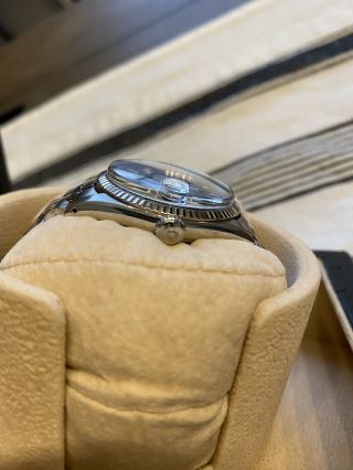 Rolex Datejust 1601 Certified Vintage Watch White Gold Fluted Bezel 36mm 3
