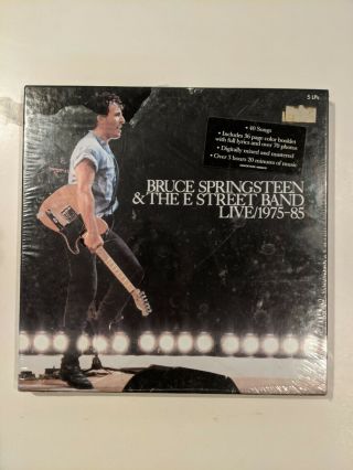 Bruce Springsteen 5 Lp Set " Live: 1975 - 1985 " Cbs W Hype Sticker