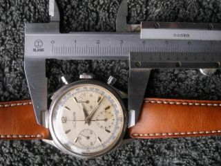 Vintage 60 ' s Jaeger Lecoultre Steel Chronograph Valjoux 72 3