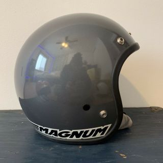 Vintage 1980’s Bell Magnum Ltd Gray/silver Motorcycle Helmet 7 1/8 57 Cm