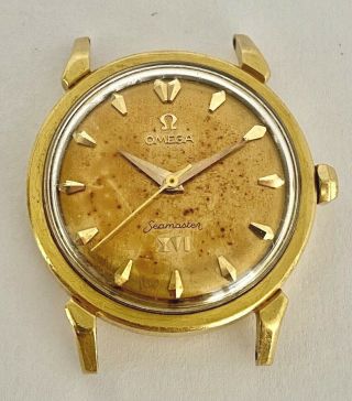 Omega Seamaster Vintage Watch Automatic 18k Yellow Gold Olympic Xvi 1956 Unique