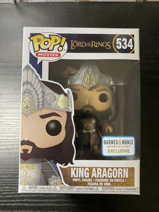 Funko Pop Movies Lord Of The Rings King Aragorn Barnes & Noble Exclusive 534