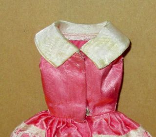 Japanese Exclusive Francie Pink Satin Dress with White Lace Accents 3