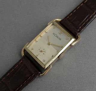 Jaeger Lecoultre 14k Solid Gold Art Deco Gents Vintage Watch 1942 - Stunning