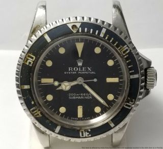 Vintage 1960s US Navy Rolex 5513 Submariner From Owner Matte Dial 3