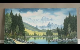 Bill William Alexander Vtg Oil Painting Canvas 42 X 36