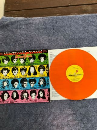 Vintage Import Rolling Stones " Orange Vinyl " Lp Record W/ The Cool Cover
