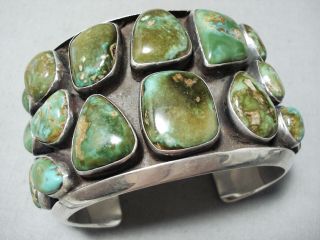 One Of The Best Ever Vintage Navajo Damale Turquoise Sterling Silver Bracelet