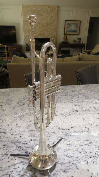 Bach Stradivarius Silver Bb Trumpet Model 37 Heavy Silver Vintage Professional 2