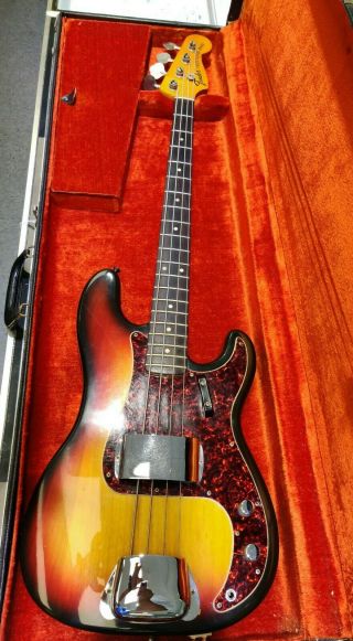 1972 Fender Precision Bass Guitar,  Vintage 4 - String