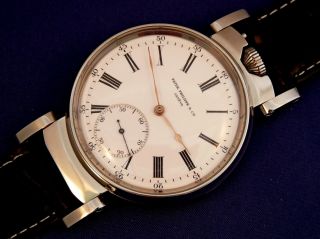 Wristwatch With Rare Old Pocket Watch Movement Patek Philippe