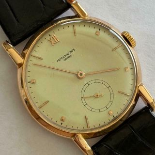 Patek Philippe Calatrava 1595 18kt Rose Gold Vintage Watch 100 35 Mm
