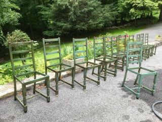 Simmons Furniture Company,  Vintage / Antique Metal Side Chairs,  Set Of 12