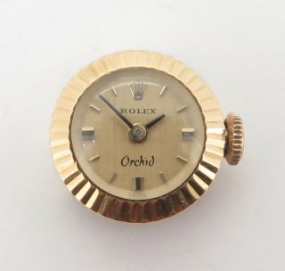 Vintage Rolex 18k Gold Orchid Cameleon Ladies Wrist Watch Ref 2059 -