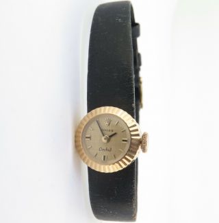 Vintage Rolex 18K Gold Orchid Cameleon Ladies Wrist Watch Ref 2059 - 2