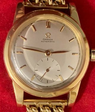 Vintage Omega Seamaster 18k Gold Watch 1960